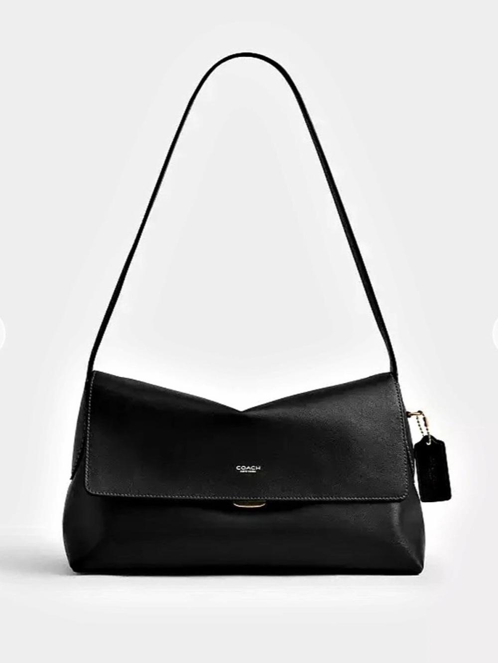 Coach Chelsea 30 Shoulder Bag Leather Shoulder Bag in Black NWT